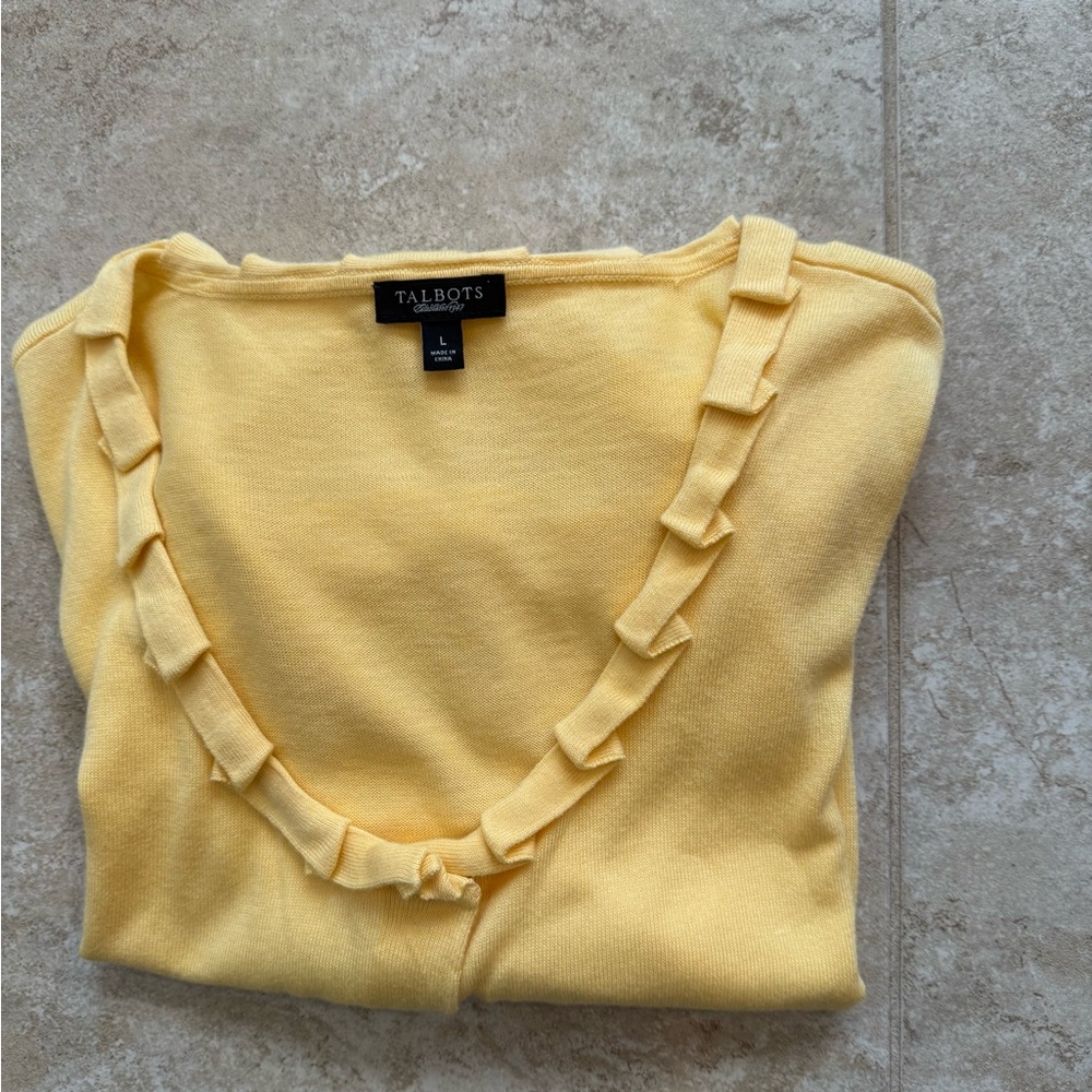 Talbots Women's Yellow Sweater machine washable